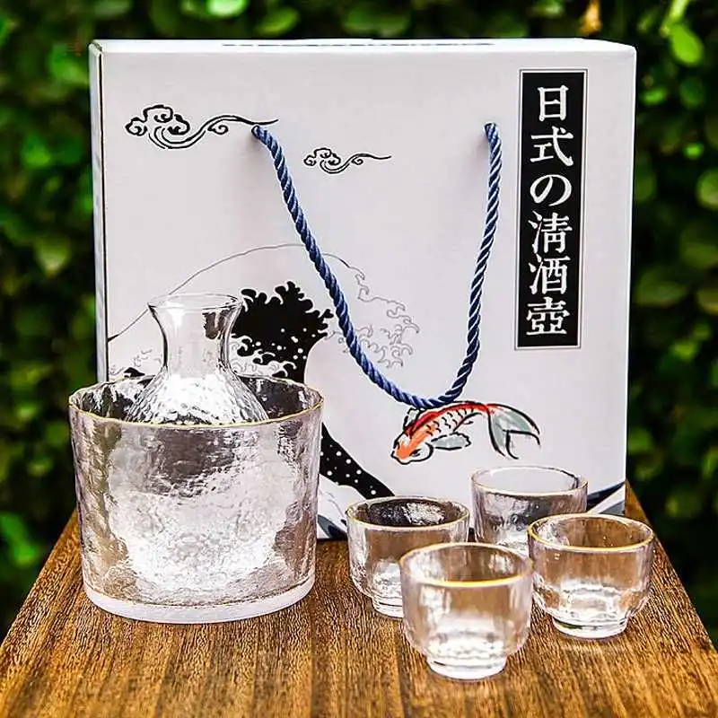 Japanese Style Hammered Glass Wine Cups And Pot Set for Home Use White Wine Cup Clear Wine Pot Warm Wine Pot Set Dining Utensils
Japanese Style Hammered Glass Wine Cups And Pot Set for Home Use White Wine Cup Clear Wine Pot Warm Wine Pot Set Dining Utensils