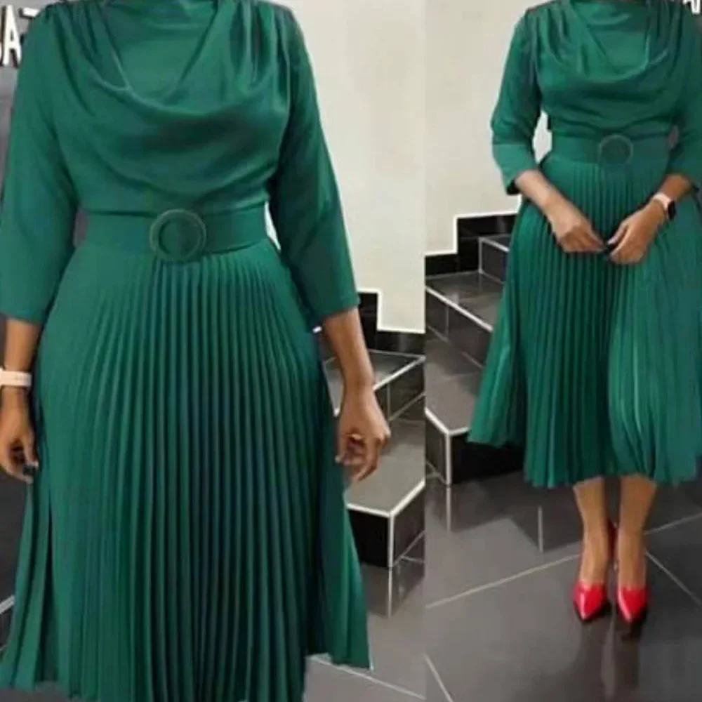 Summer 2023 Elegant African 3/4 Sleeve Polyester Solid Color Knee-length Pleated Dress Dashiki African Dresses for Women
Summer 2023 Elegant African 3/4 Sleeve Polyester Solid Color Knee-length Pleated Dress Dashiki African Dresses for Women
