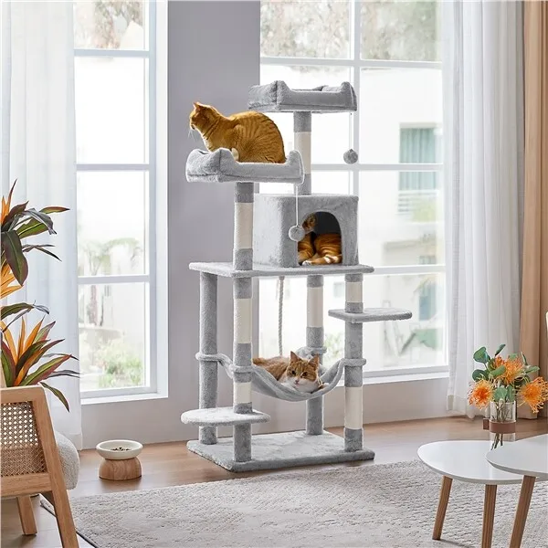 Large Cat Tree Cat Tower Playing House Condo w/Scratching Posts for Indoor Cats
Large Cat Tree Cat Tower Playing House Condo w/Scratching Posts for Indoor Cats