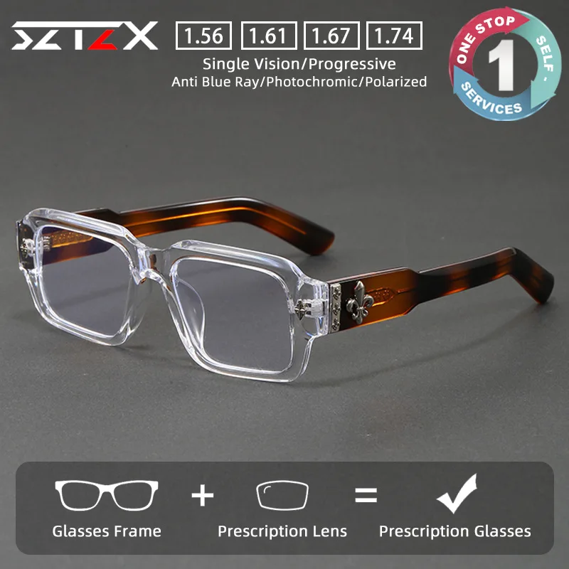 SZTZX Retro Fashion Prescription Glasses Anti Blue Light Men Myopia Eyewear Oversize Frame Rectangle Progressive Reading Glasses
SZTZX Retro Fashion Prescription Glasses Anti Blue Light Men Myopia Eyewear Oversize Frame Rectangle Progressive Reading Glasses