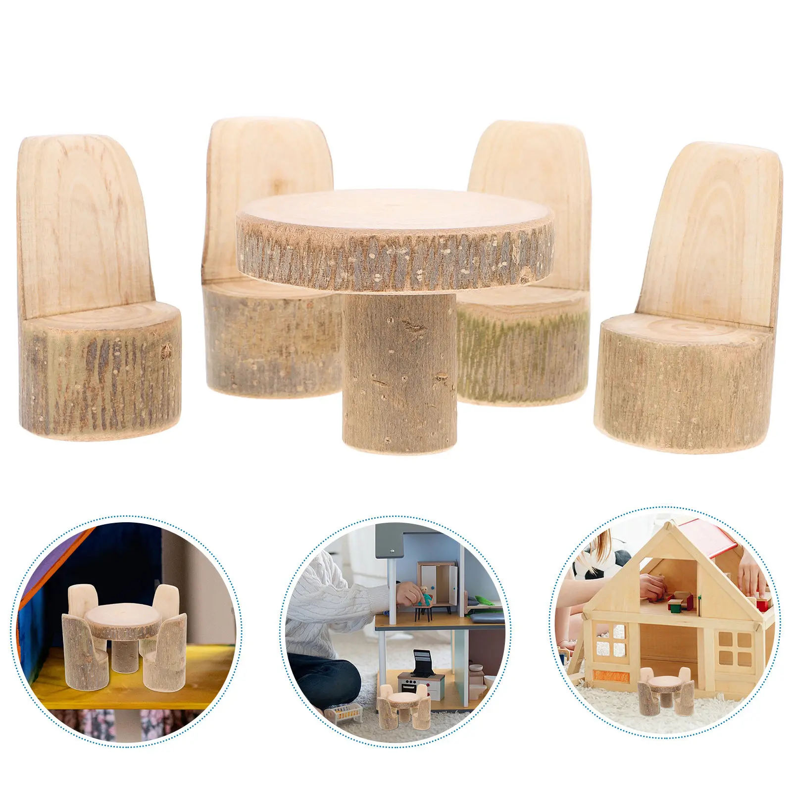 1Set Micro Landscape Wooden Table Chairs Set Vintage Handcrafted Miniature Dollhouse Garden Decoration Ornament
1Set Micro Landscape Wooden Table Chairs Set Vintage Handcrafted Miniature Dollhouse Garden Decoration Ornament