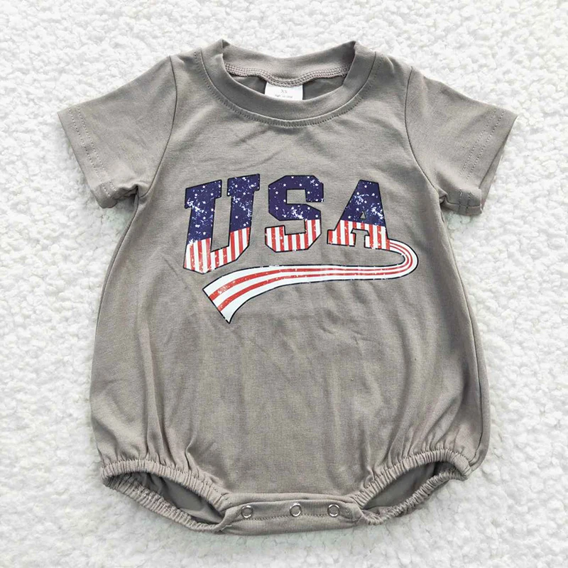 Wholesale Baby Boy Newborn Grey Romper July 4th usa Bodysuit Snap Button Jumpsuit Kid Toddler One-piece Summer Coverall
Wholesale Baby Boy Newborn Grey Romper July 4th usa Bodysuit Snap Button Jumpsuit Kid Toddler One-piece Summer Coverall