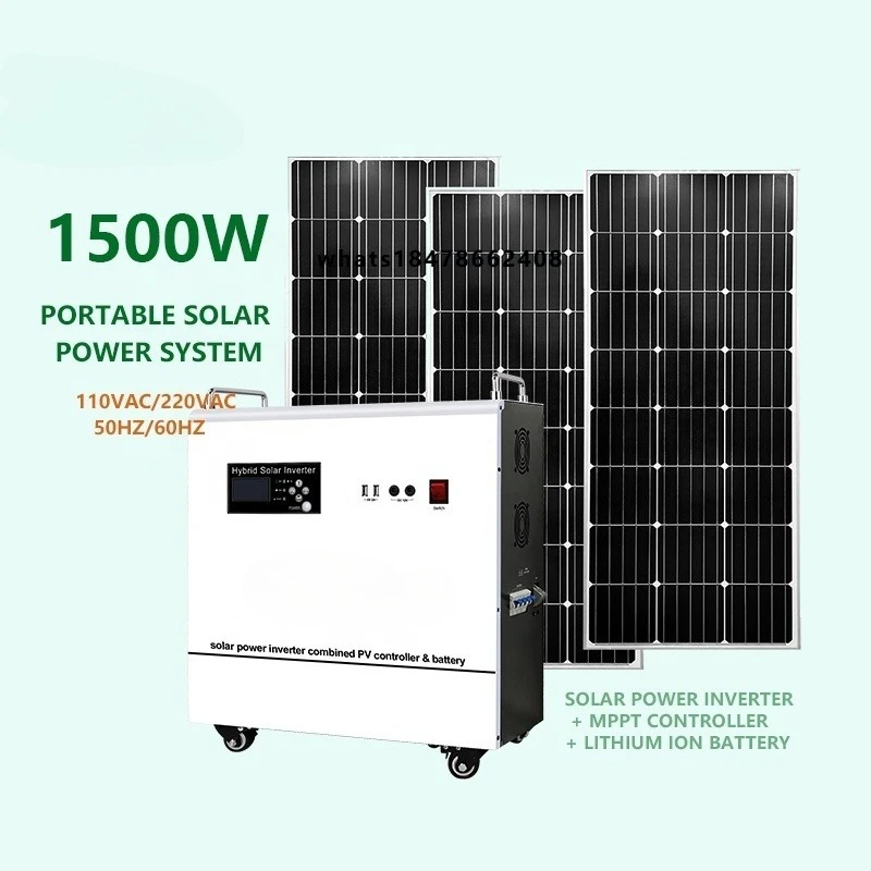 Wholesale 1000 1500w Watt Solar System With Lithium Battery 1.5kw off Grid Portable Solar Energy System Home
Wholesale 1000 1500w Watt Solar System With Lithium Battery 1.5kw off Grid Portable Solar Energy System Home