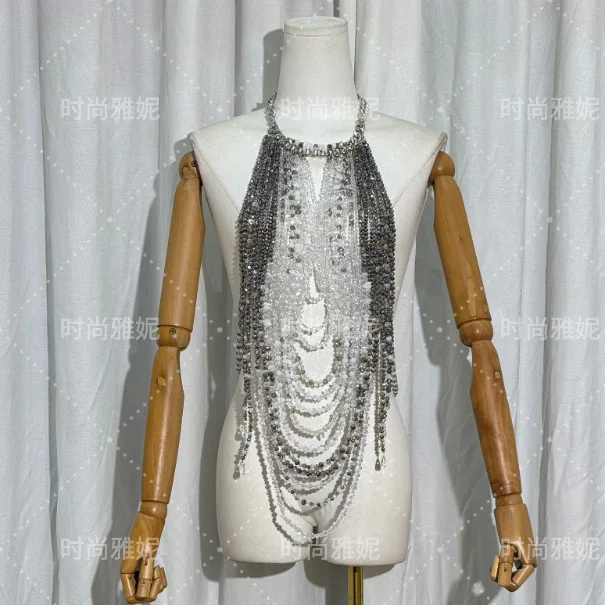 2025 Sexy Wind Body Chain Handmade Beaded Acrylic Hollow Hanging Neck Backless Chest Jewelry Bikini Set Accessories
2025 Sexy Wind Body Chain Handmade Beaded Acrylic Hollow Hanging Neck Backless Chest Jewelry Bikini Set Accessories