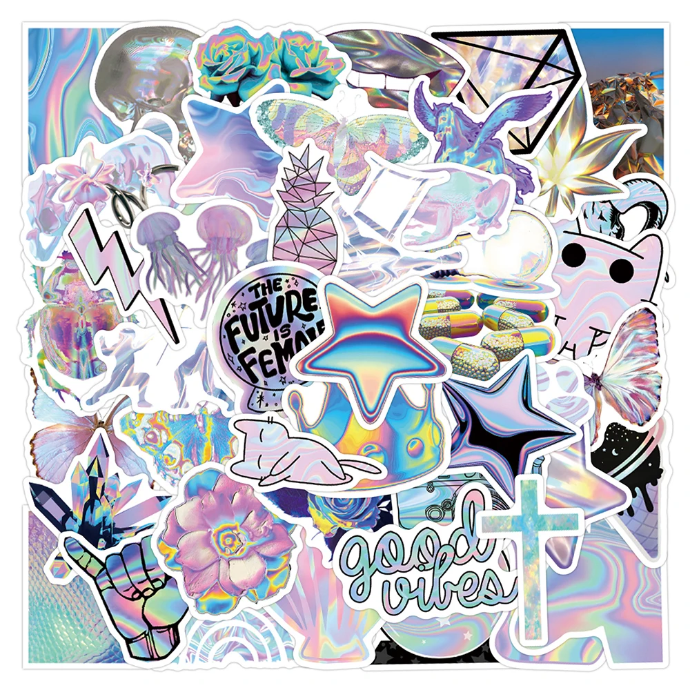10/30/50/110pcs Holographic Laser Iridescent Graffiti Stickers Cool VSCO Decoration Decal Luggage Motorcycle Guitar Cute Sticker
10/30/50/110pcs Holographic Laser Iridescent Graffiti Stickers Cool VSCO Decoration Decal Luggage Motorcycle Guitar Cute Sticker