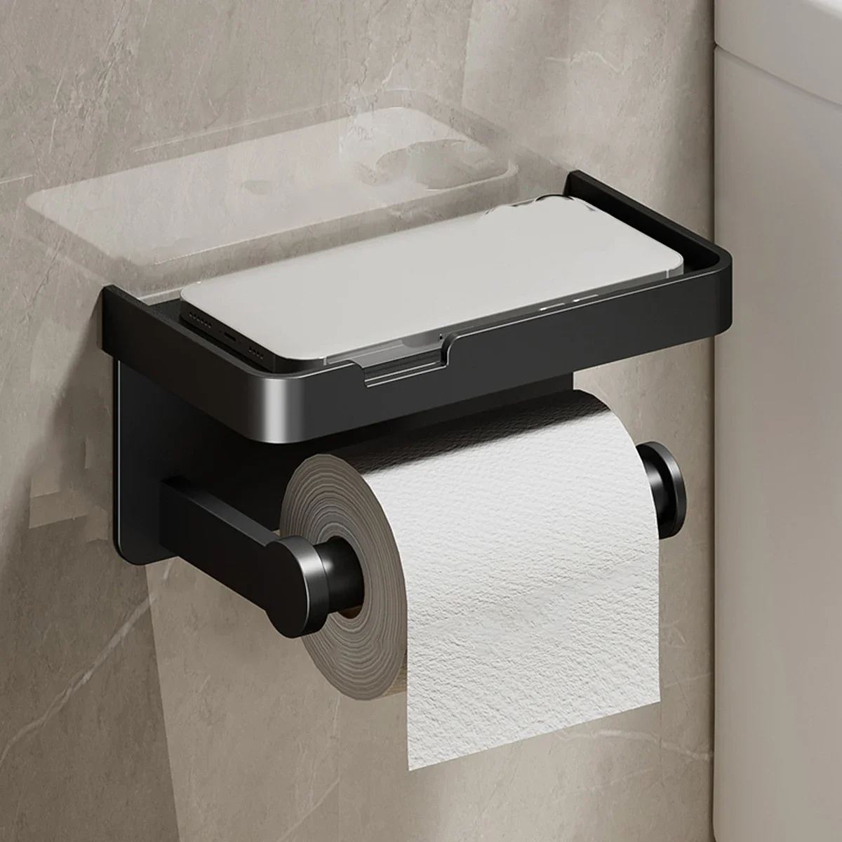 Aluminum Alloy Paper Holder Wall-Mounted Toilet Roll Paper Holder No Drilling Bathroom Kitchen Paper Holder Paper towel holder
Aluminum Alloy Paper Holder Wall-Mounted Toilet Roll Paper Holder No Drilling Bathroom Kitchen Paper Holder Paper towel holder
