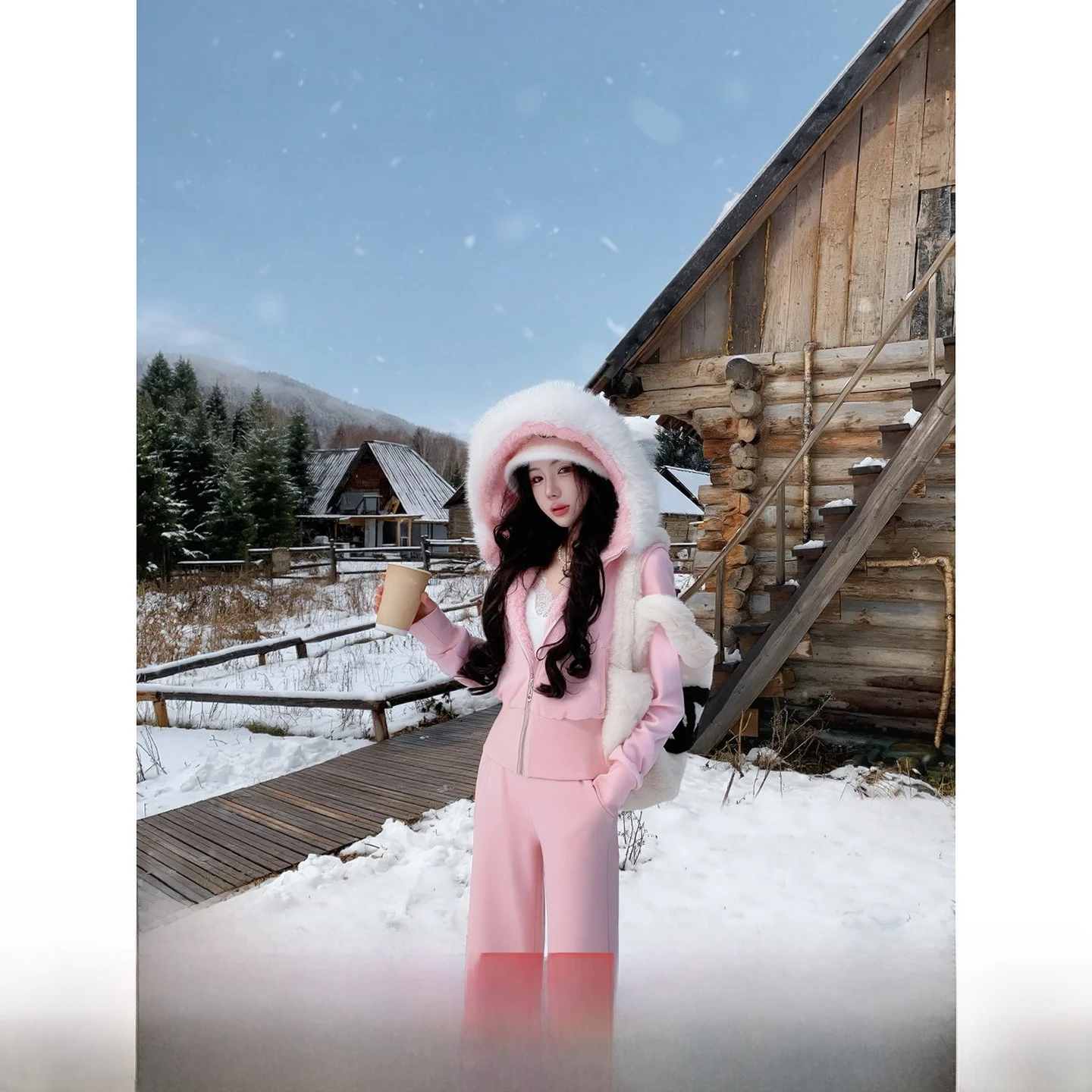 Комплект спортивной одежды Sun Ya Cherry Blossom Cheese Winter: толстовка с капюшоном из искусственной овчины и брюки на флисовой подкладке для женщин
Комплект спортивной одежды Sun Ya Cherry Blossom Cheese Winter: толстовка с капюшоном из искусственной овчины и брюки на флисовой подкладке для женщин