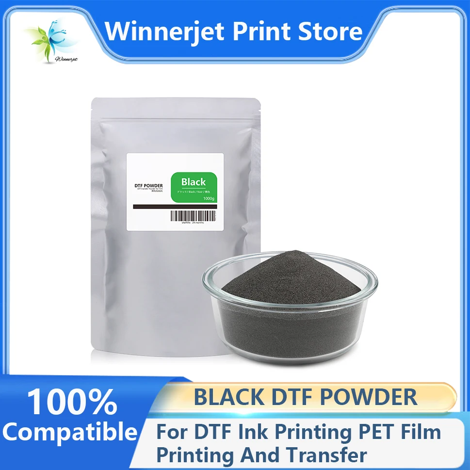 Winnerjet 1000g Black DTF Powder For Direct Transfer Film Printing For DTF Ink Printing PET Film Printing And Transfer
Winnerjet 1000g Black DTF Powder For Direct Transfer Film Printing For DTF Ink Printing PET Film Printing And Transfer