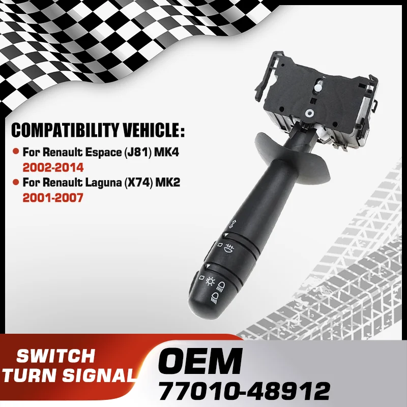 Car Turn Signal Headlight Combination Switch For Renault Espace J81 MK4 2002-2014 Renault Laguna X74 MK2 2001-2007 77010-48912
Car Turn Signal Headlight Combination Switch For Renault Espace J81 MK4 2002-2014 Renault Laguna X74 MK2 2001-2007 77010-48912