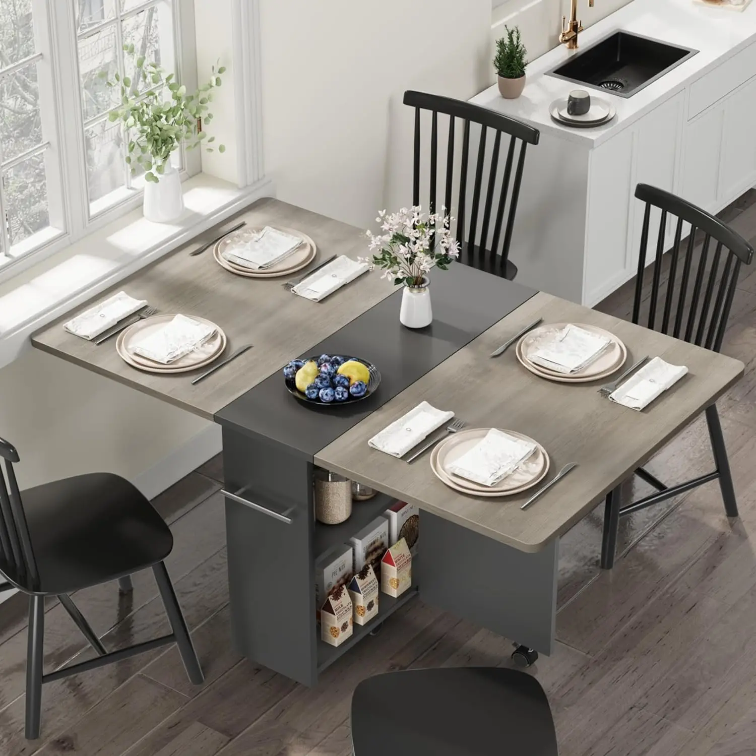 Folding Dining Table With 2 Tier Storage-Extendable Drop Leaf Space Saving Kitchen Dining Room Tables For 4,, Customized
Folding Dining Table With 2 Tier Storage-Extendable Drop Leaf Space Saving Kitchen Dining Room Tables For 4,, Customized