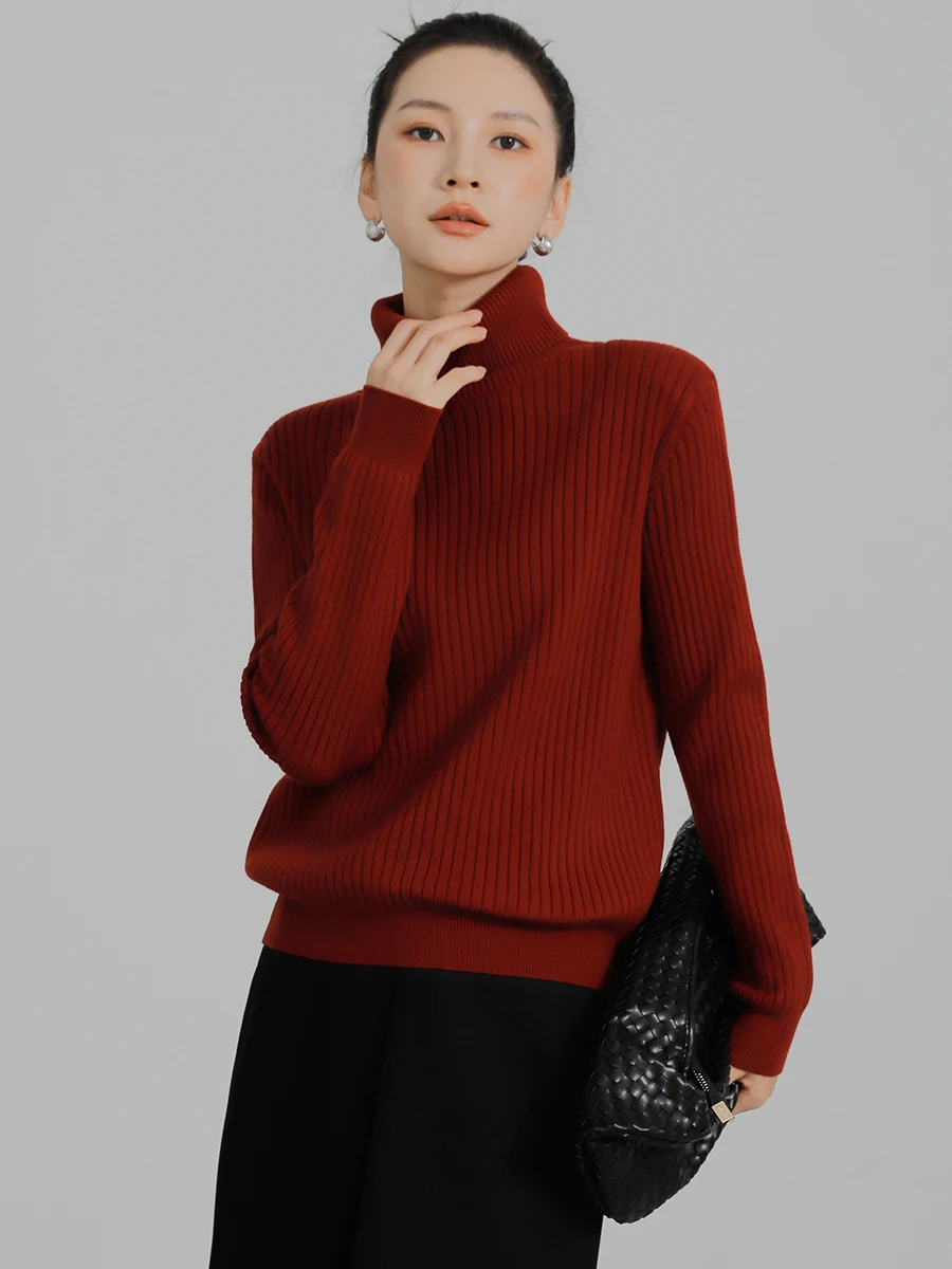 Slimming High Ne Thiened Sweater Women's Winter Simple Knitted irt Base Layer irt DianThia Commute Sle Pure Color
Slimming High Ne Thiened Sweater Women's Winter Simple Knitted irt Base Layer irt DianThia Commute Sle Pure Color