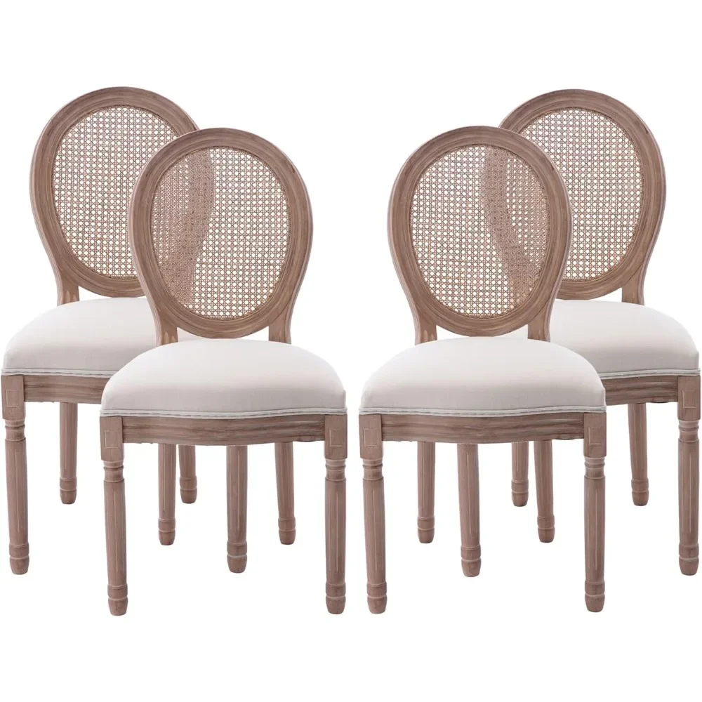 French Country Dining Chairs Set of 4, Farmhouse Fabric Chairs with Round Back, Rattan Dining Chair, Oval Side Chairs
French Country Dining Chairs Set of 4, Farmhouse Fabric Chairs with Round Back, Rattan Dining Chair, Oval Side Chairs