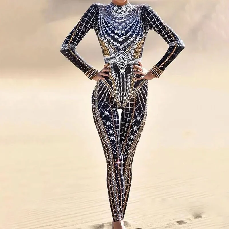 Rhinestone Bodysuit Women Pole Dance Costume Female Glitter Costume Nightclub Bar Performance Outfit Gogo Daner Clothing
Rhinestone Bodysuit Women Pole Dance Costume Female Glitter Costume Nightclub Bar Performance Outfit Gogo Daner Clothing