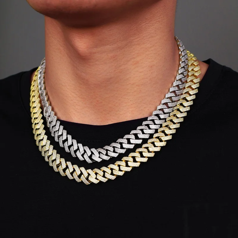 Wholesale 19MM Width Fashion S925 Sterling Silver D Color VVS Moissanite Diamond Cuban Link Chain HipHop Necklace for Men
Wholesale 19MM Width Fashion S925 Sterling Silver D Color VVS Moissanite Diamond Cuban Link Chain HipHop Necklace for Men