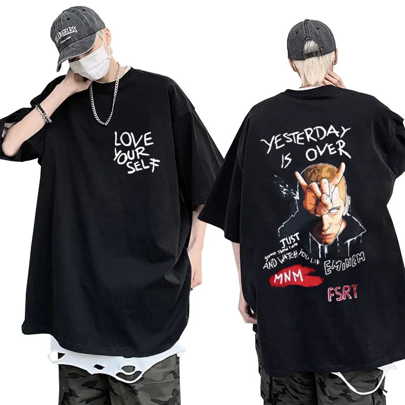 Eminem Hip Hop Rap Mens T Shirt Fashion Oversized T-shirt Japanese Style Short Sleeve Tee Shirt Men Women's Clothes Cotton Tops
Eminem Hip Hop Rap Mens T Shirt Fashion Oversized T-shirt Japanese Style Short Sleeve Tee Shirt Men Women's Clothes Cotton Tops