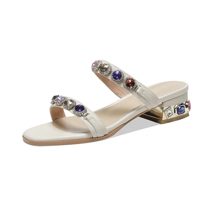 Large 34-42 Slippers Women's Middle Heel Square Heel Rhinestone 2023 Summer Women's Open Toe One Line Button Strap Women's Shoes
Large 34-42 Slippers Women's Middle Heel Square Heel Rhinestone 2023 Summer Women's Open Toe One Line Button Strap Women's Shoes