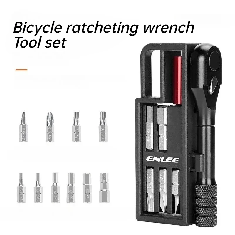Bicycle Ratchet Wrench Tool Kit with Hex Key Bits Portable Multifunction Repair Kit for Mountain Road Bike Maintenance Gear
Bicycle Ratchet Wrench Tool Kit with Hex Key Bits Portable Multifunction Repair Kit for Mountain Road Bike Maintenance Gear