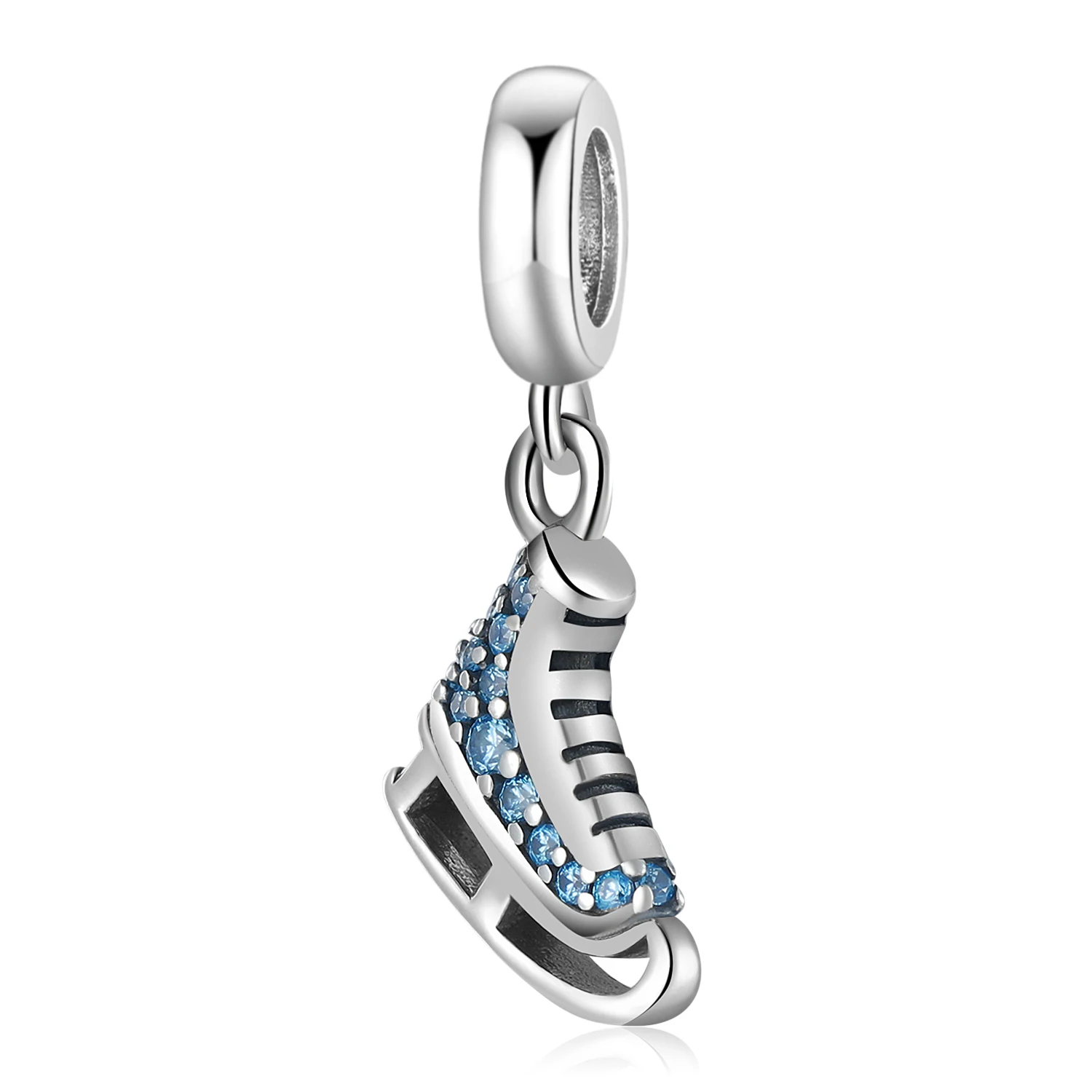 HOT 925 Sterling Silver Roller Skates Shining Blue Zircon Beads DIY for Fashion Original Fine Charm Bracelet Necklace Jewelry
HOT 925 Sterling Silver Roller Skates Shining Blue Zircon Beads DIY for Fashion Original Fine Charm Bracelet Necklace Jewelry