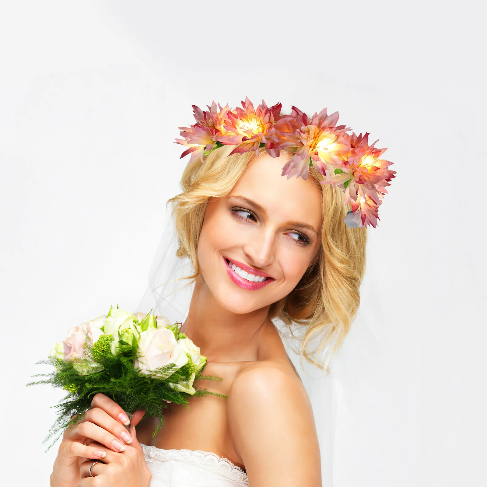 5Pcs LED Flower Headband Light Rose Floral Hair Wreath Decorative Flower Crown Headpiece for Women Special Occasion
5Pcs LED Flower Headband Light Rose Floral Hair Wreath Decorative Flower Crown Headpiece for Women Special Occasion