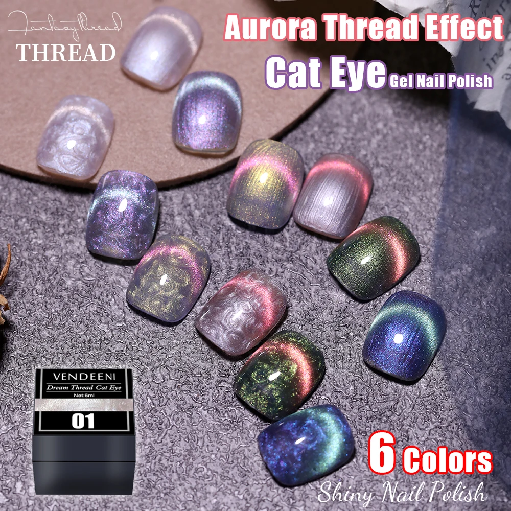 Vendeeni 6 Color Pearl Shell Screw Thread Cat Eye Nail Gel Polish Magnetic UV LED Gel Varnish Aurora Effect Nail Art Gel Lacquer
Vendeeni 6 Color Pearl Shell Screw Thread Cat Eye Nail Gel Polish Magnetic UV LED Gel Varnish Aurora Effect Nail Art Gel Lacquer