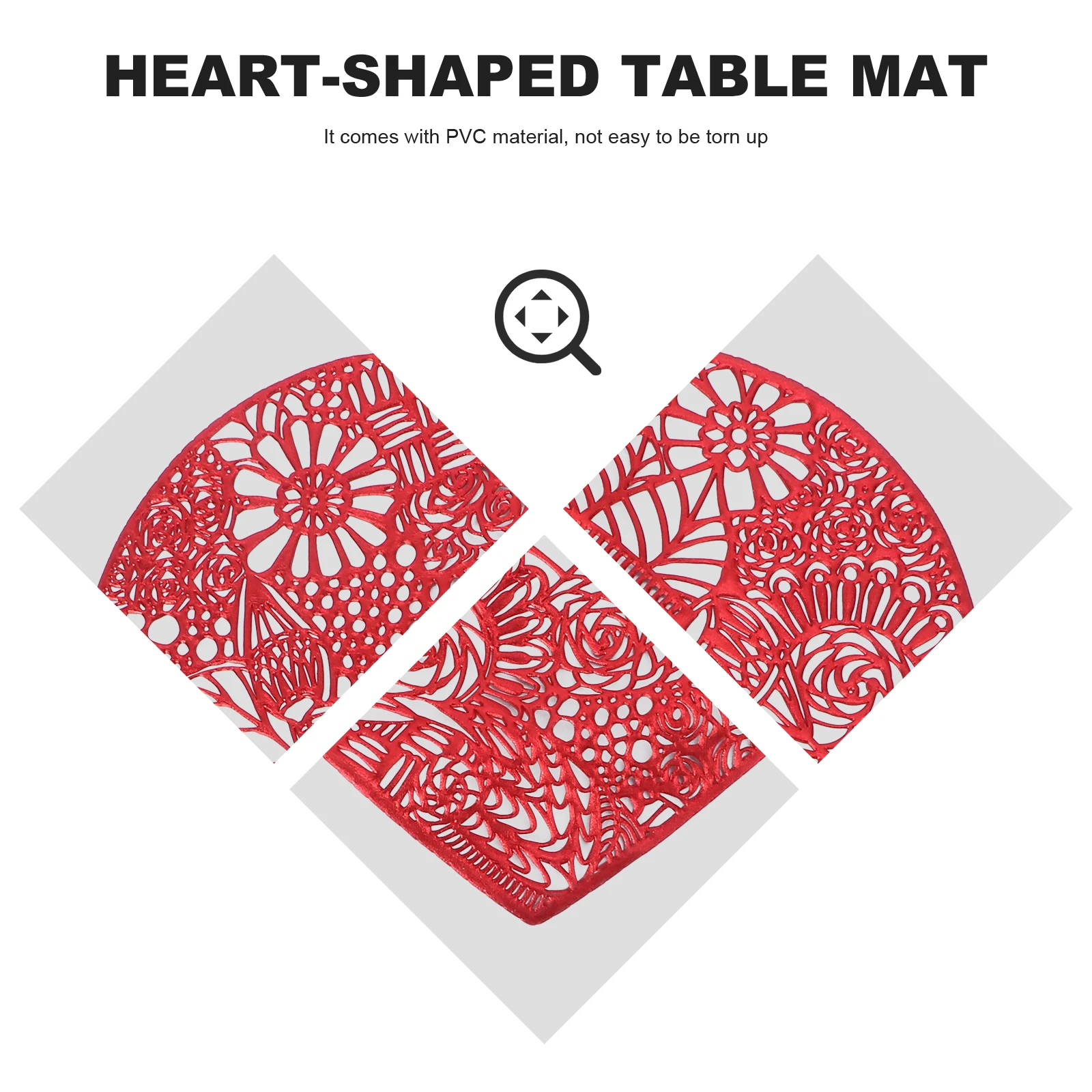 2pcs Heart Shaped Rose Placemat PVC Table Mat Easy Clean Romantic Gift Valentine Home Decor Kitchen Accessory
2pcs Heart Shaped Rose Placemat PVC Table Mat Easy Clean Romantic Gift Valentine Home Decor Kitchen Accessory