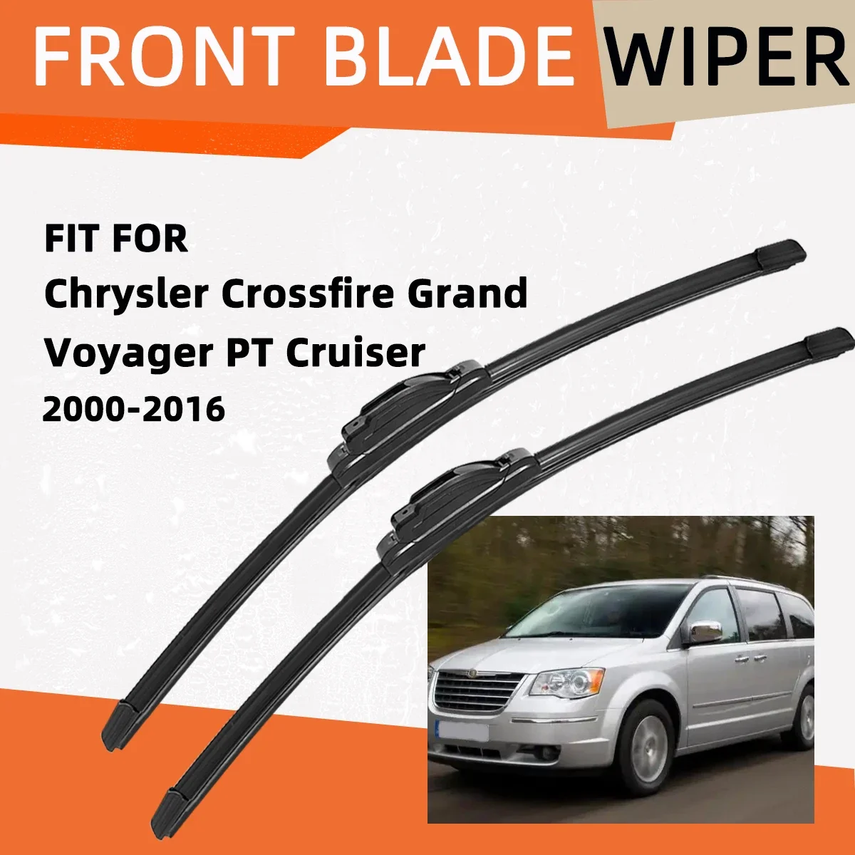 Double Rubber Car Wiper for Chrysler Crossfire Grand Voyager PT Cruiser Front Blade Brushes Accessorie Windscreen Wiper Parts
Double Rubber Car Wiper for Chrysler Crossfire Grand Voyager PT Cruiser Front Blade Brushes Accessorie Windscreen Wiper Parts