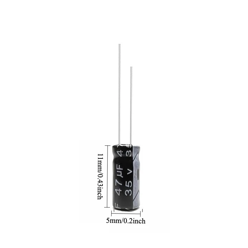 335pcs 35V 47uF Electrolytic Capacitor 105C High Temp Radial Long Life 5x11mm for Power Supply Electronics
335pcs 35V 47uF Electrolytic Capacitor 105C High Temp Radial Long Life 5x11mm for Power Supply Electronics