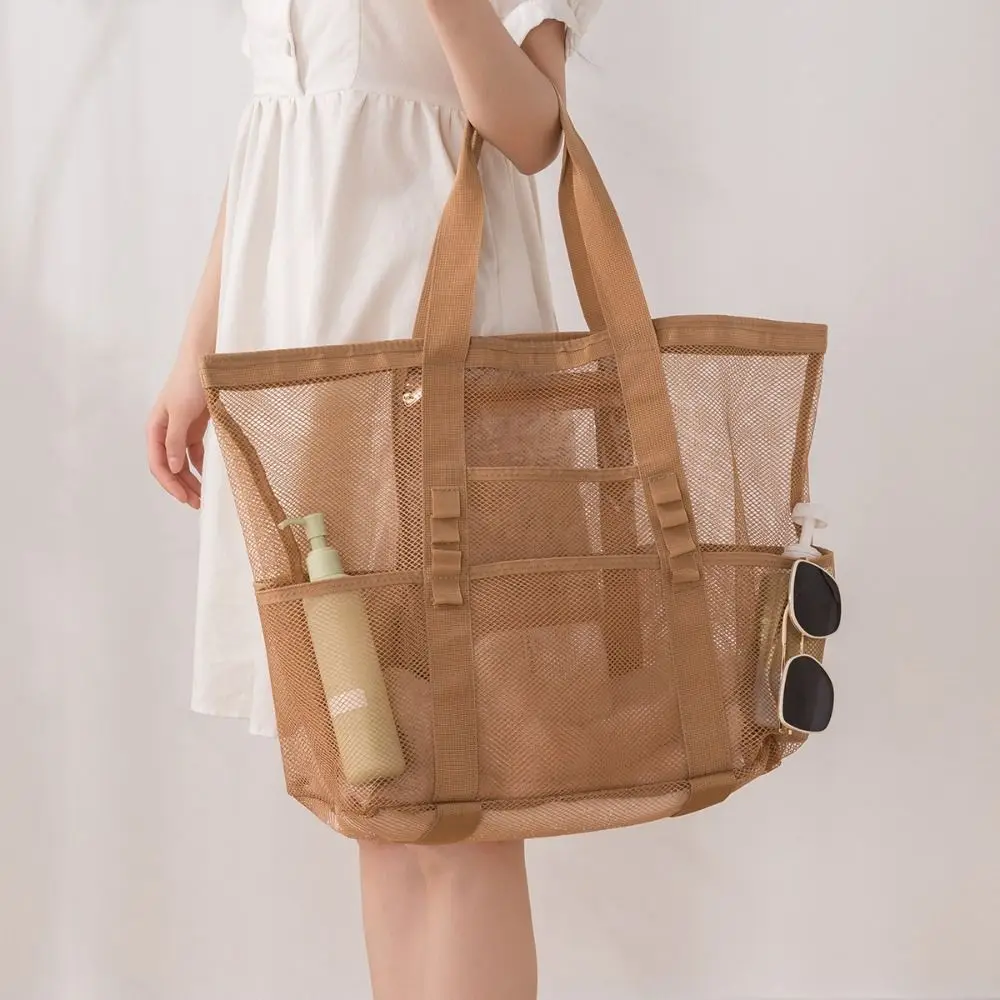 Nylon Mesh Beach Bag Hollow Out Foldable Toiletry Storage Bag Multifunctional Large Capacity Mesh Handbag Cosmetic Bag
Nylon Mesh Beach Bag Hollow Out Foldable Toiletry Storage Bag Multifunctional Large Capacity Mesh Handbag Cosmetic Bag