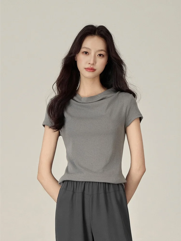 Slim Fit Ice Silk ort Sve T-irt Commute Sle Summer Top Thin oulder Regular Length Pure Color Women's Faion Clothing
Slim Fit Ice Silk ort Sve T-irt Commute Sle Summer Top Thin oulder Regular Length Pure Color Women's Faion Clothing