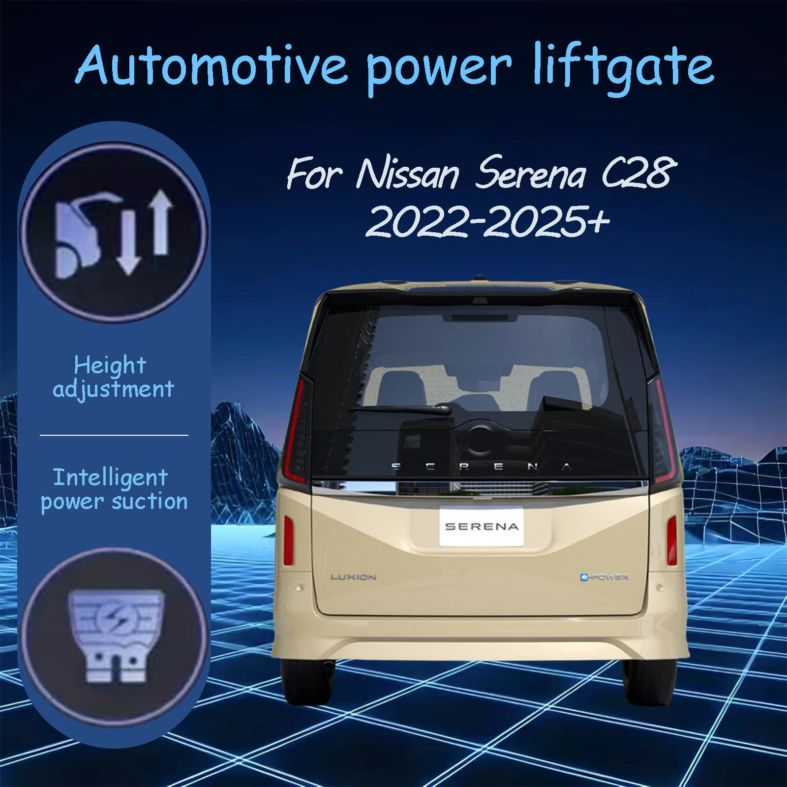 For Nissan Serena C28 2022-2025+ Electric tailgate automatic suction locks suitable Trunk modification system
For Nissan Serena C28 2022-2025+ Electric tailgate automatic suction locks suitable Trunk modification system