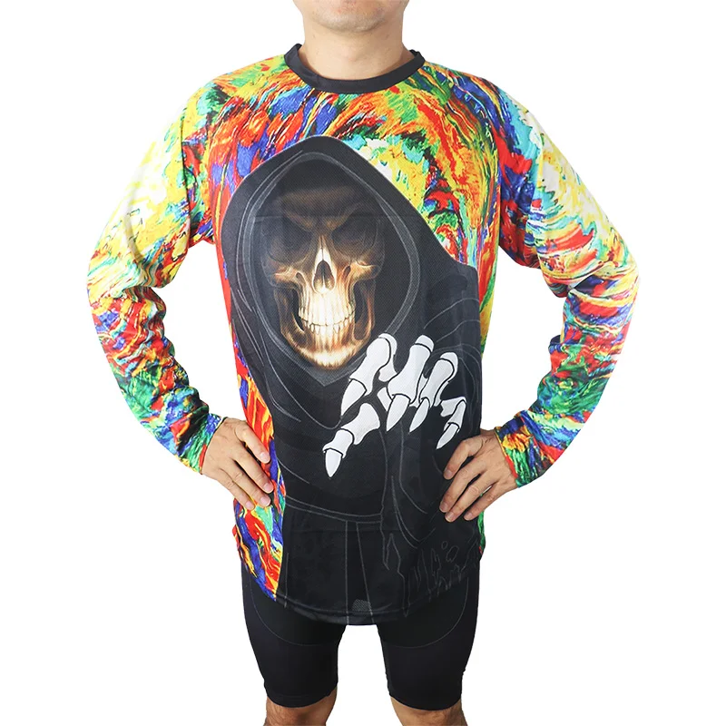 Outdoor Skull Cycling Jersey Men Long Sleeve Mx Shirt Motocross Top Road Bicycle Clothes Black Downhill Sports Wear Monster
Outdoor Skull Cycling Jersey Men Long Sleeve Mx Shirt Motocross Top Road Bicycle Clothes Black Downhill Sports Wear Monster