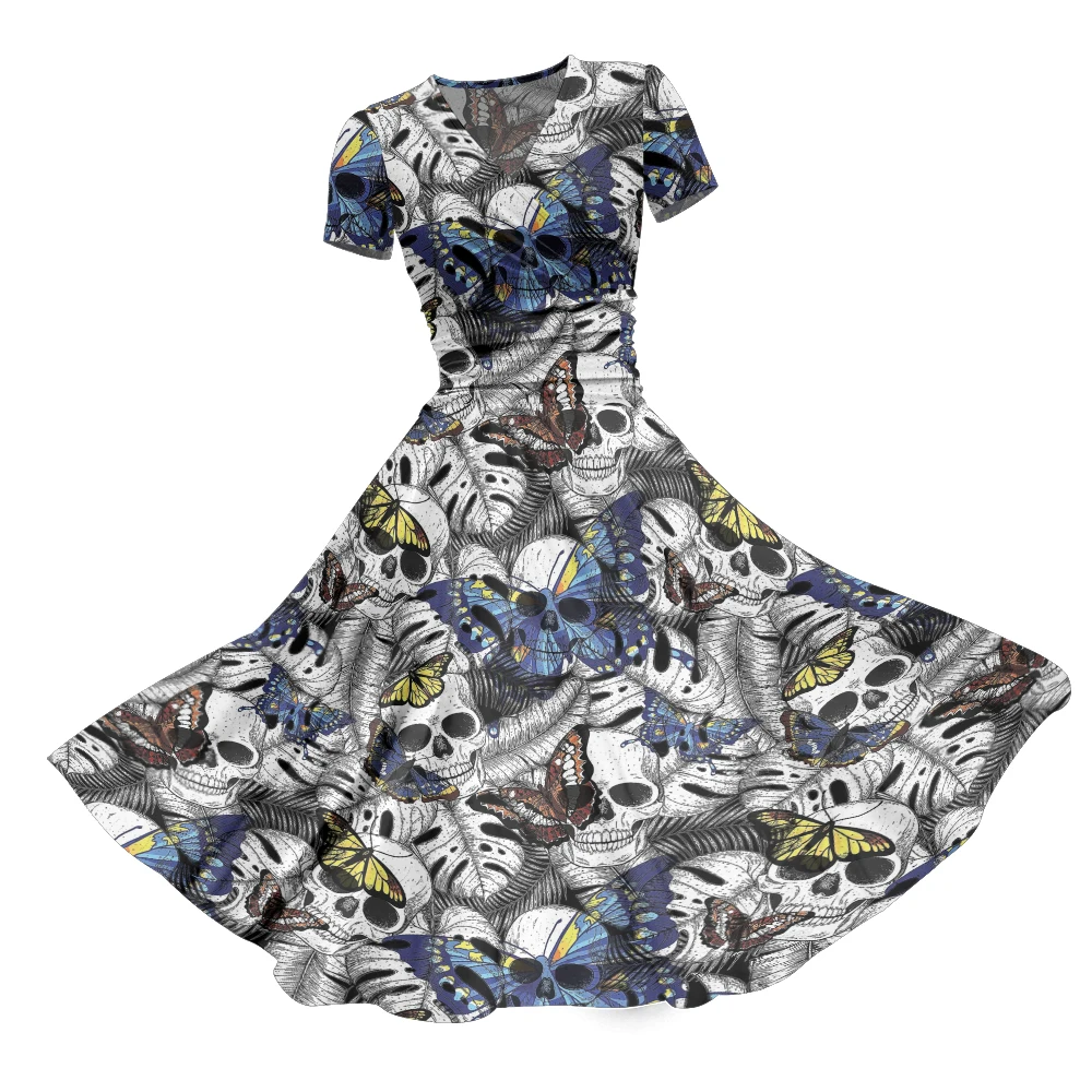 Summer Dress V Neck A-Line Dresses Hip Hop Gothic Dress Fashion Women Stylish Party Dresses Streetwear Girl Vestido Elegant Robe
Summer Dress V Neck A-Line Dresses Hip Hop Gothic Dress Fashion Women Stylish Party Dresses Streetwear Girl Vestido Elegant Robe