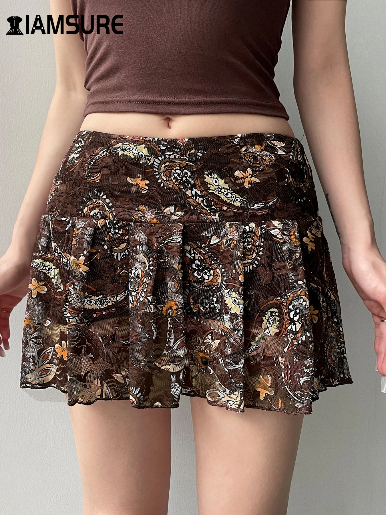 IAMSURE Vintage Paisley Printed A-Line Pleated Skirt Slim Mid-Waisted Mini Skirts Women 2024 Summer Fashion Streetwear Ladiers
IAMSURE Vintage Paisley Printed A-Line Pleated Skirt Slim Mid-Waisted Mini Skirts Women 2024 Summer Fashion Streetwear Ladiers