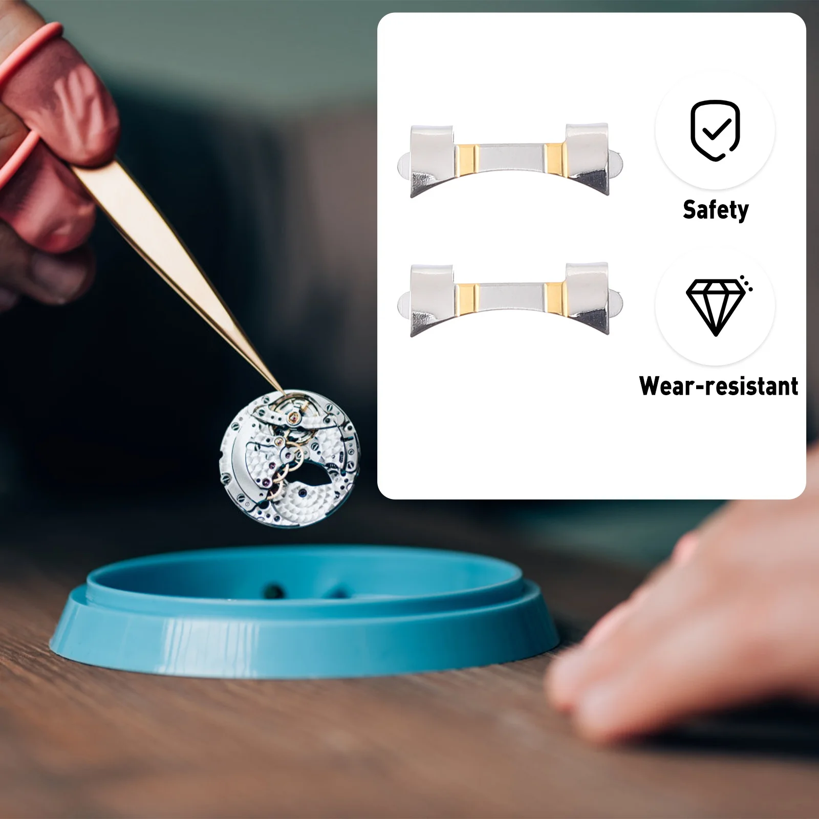 1Pair Stainless Watchband Part Watch Strap Link Ends Durable Connector Suitable for DIY Watchband Making Watch Strap Link Ends
1Pair Stainless Watchband Part Watch Strap Link Ends Durable Connector Suitable for DIY Watchband Making Watch Strap Link Ends