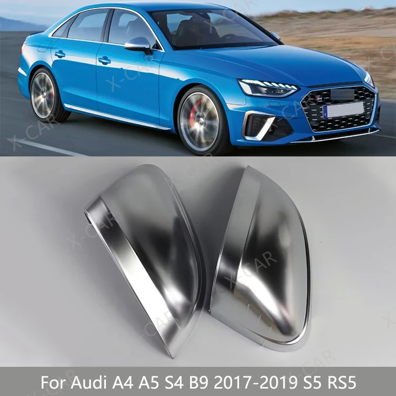 1Pair Matte Chrome Rearview Side Mirror Cover Cap Lid Shell House For Audi A4 A5 S4 B9 2017 2018 2019 S5 RS5
1Pair Matte Chrome Rearview Side Mirror Cover Cap Lid Shell House For Audi A4 A5 S4 B9 2017 2018 2019 S5 RS5