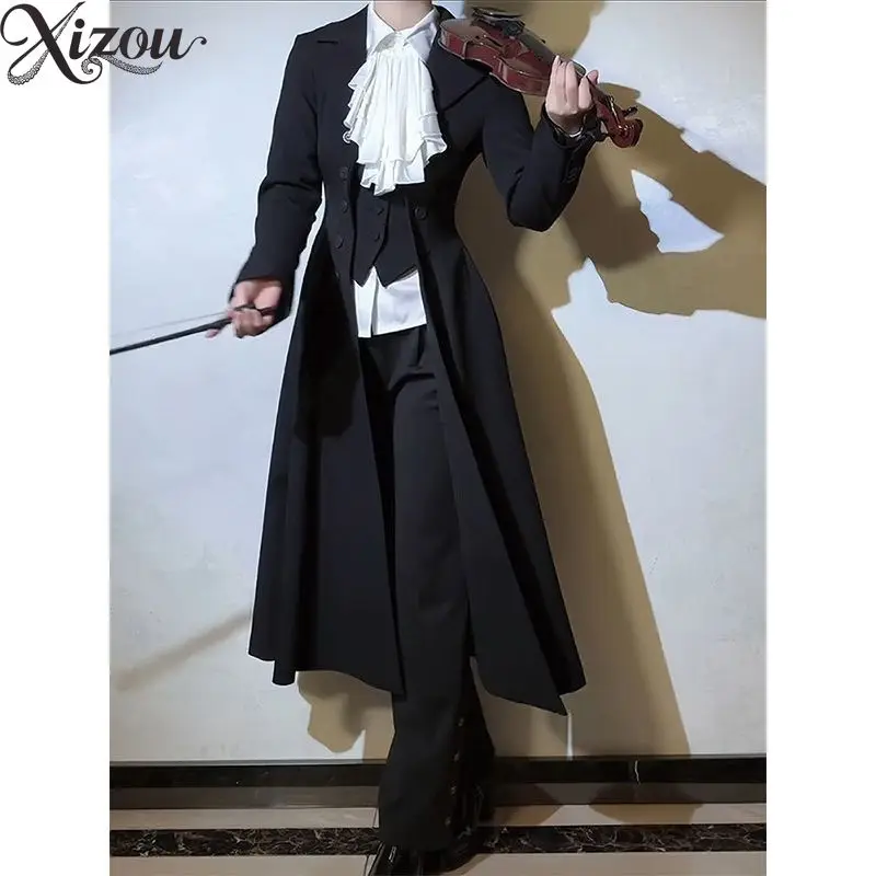 Japanese Gothic Prince Jacket Vintage Outerwear 2026 Spring Autumn Lolita Long Coat Vintage Female Costume Long Sleeve Black
Japanese Gothic Prince Jacket Vintage Outerwear 2026 Spring Autumn Lolita Long Coat Vintage Female Costume Long Sleeve Black