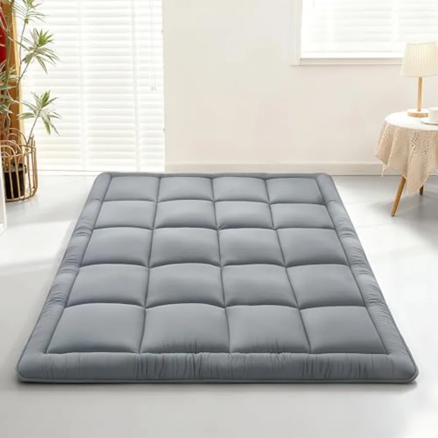 Japanese Floor Mattress Futon, Thick 5-Layer Roll Up Foldable Mattress, Comfortable Foam Tatami Mat Sleeping Pad Gray
Japanese Floor Mattress Futon, Thick 5-Layer Roll Up Foldable Mattress, Comfortable Foam Tatami Mat Sleeping Pad Gray