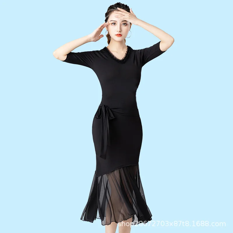 customized Latin Dance Costume Female Adult Black Dress Advanced Dance Professional Competition Performance Practice Dance Dress
customized Latin Dance Costume Female Adult Black Dress Advanced Dance Professional Competition Performance Practice Dance Dress