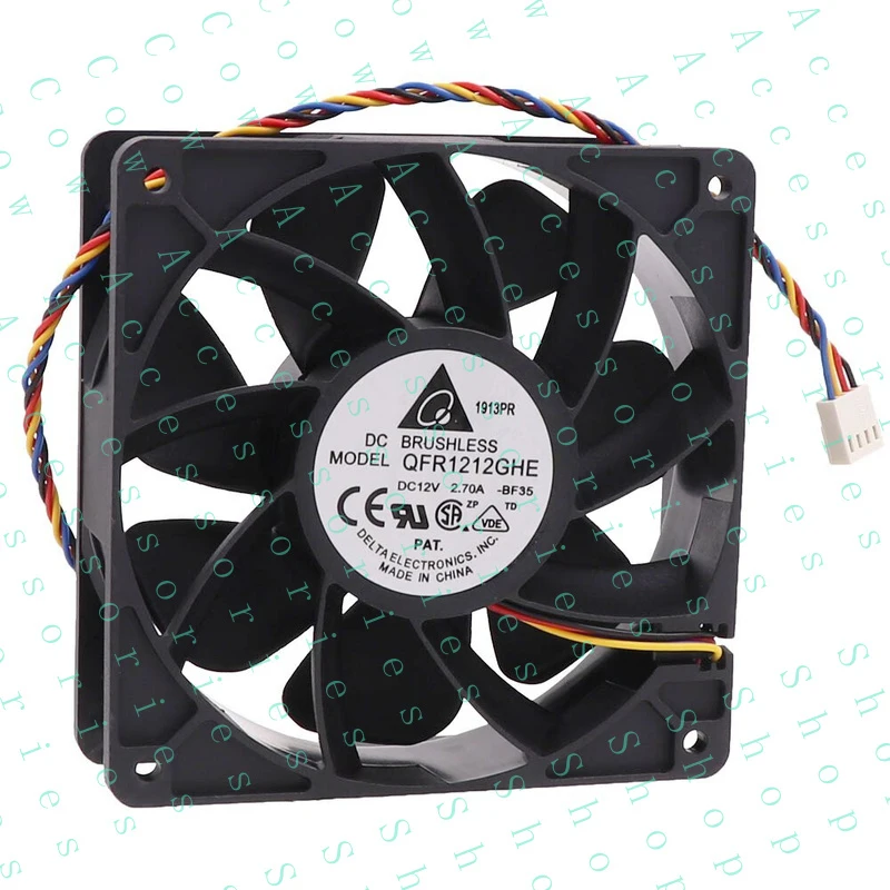 PP+ 1X High Speed GPU Cooling Fan 120X120X38mm DC 12V 2.7A 4wires QFR1212GHE
PP+ 1X High Speed GPU Cooling Fan 120X120X38mm DC 12V 2.7A 4wires QFR1212GHE