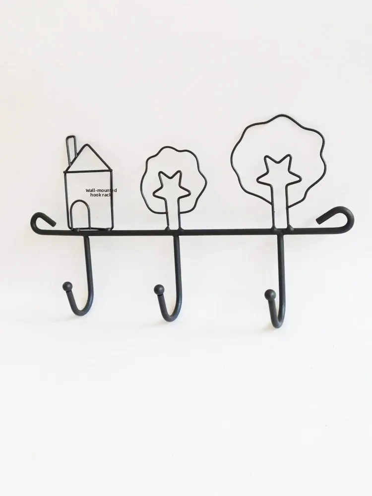 Wall-Mounted Iron Art Hooks Home Use Coat And Scarf Hooks Easy to Clean Large Capacity of Bearing Weight for Bathroom And Office
Wall-Mounted Iron Art Hooks Home Use Coat And Scarf Hooks Easy to Clean Large Capacity of Bearing Weight for Bathroom And Office