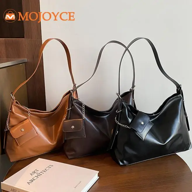 Ladies' Premium PU Leather Shoulder Bag Simple Commuting Style Large Womens' Handbag With Small Wallet Armpit Crescent Bag Purse
Ladies' Premium PU Leather Shoulder Bag Simple Commuting Style Large Womens' Handbag With Small Wallet Armpit Crescent Bag Purse