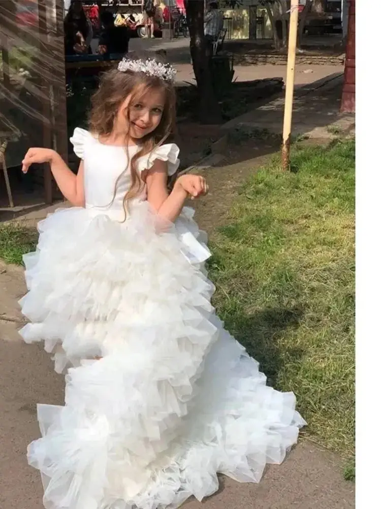 Lovely Satin Customized Flower Girl Dress For Wedding Tulle Puffy Tiered Asymmetry Kids Birthday Party First Communion Gown
Lovely Satin Customized Flower Girl Dress For Wedding Tulle Puffy Tiered Asymmetry Kids Birthday Party First Communion Gown