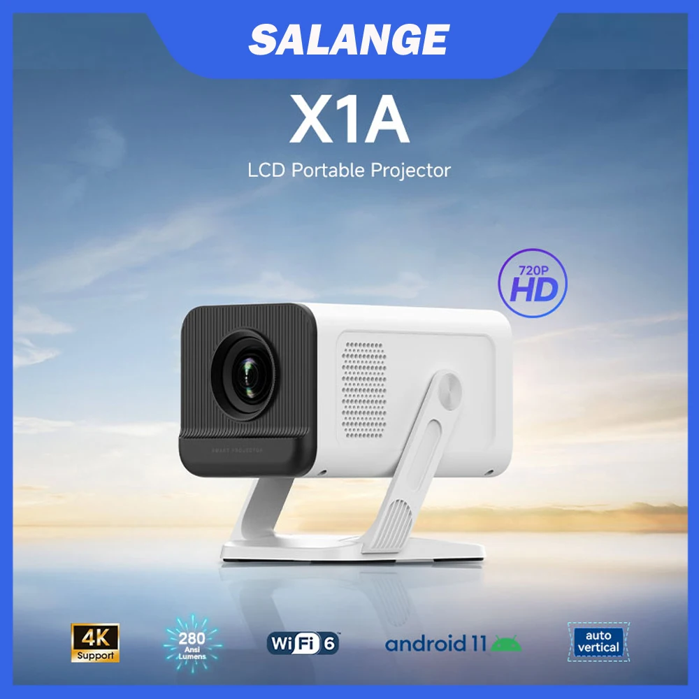 Salange X1A Mini Projector BT 5.4 Android 11 180˚ Adjustable LED Outdoor Portable Beamer Native 720P Auto Keystone 4K Support
Salange X1A Mini Projector BT 5.4 Android 11 180˚ Adjustable LED Outdoor Portable Beamer Native 720P Auto Keystone 4K Support