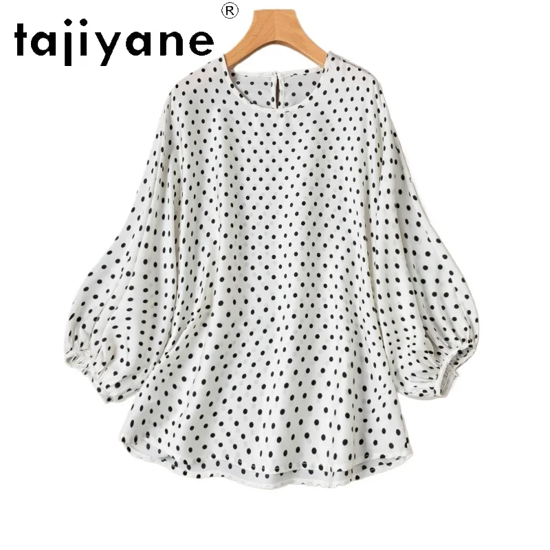 TAJIYANE 93% Real Mulberry Silk T Shirts Women Polka Dots Batwing Sleeves Summer Tops Loose Casual T Shirt Woman Clothes 2026 반팔
TAJIYANE 93% Real Mulberry Silk T Shirts Women Polka Dots Batwing Sleeves Summer Tops Loose Casual T Shirt Woman Clothes 2026 반팔