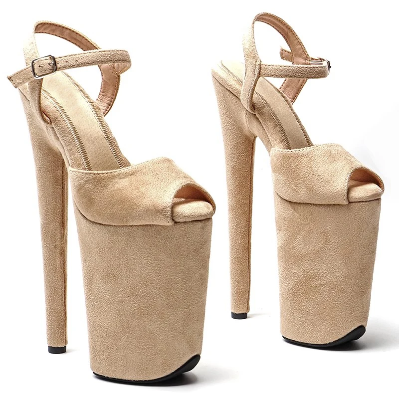 Peep Toe 23CM/9inches Suede Upper Plating Platform Sexy High Heels Sandals Pole Dance Shoes 063
Peep Toe 23CM/9inches Suede Upper Plating Platform Sexy High Heels Sandals Pole Dance Shoes 063