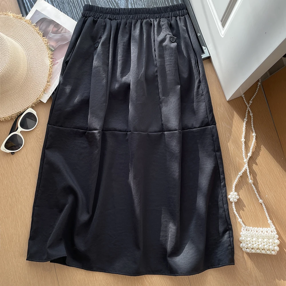 Black A-Line Skirt Casual Versatile plus Size Slimming for Pear Shaped Body High Waist Cotton Blend Summer New Style
Black A-Line Skirt Casual Versatile plus Size Slimming for Pear Shaped Body High Waist Cotton Blend Summer New Style