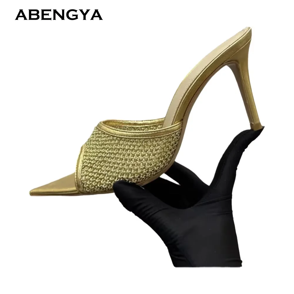 Summer Sexy Air Mesh Slippers Women Pointy Toe Mules Dress Slides Designer Fashion Party Beach Walking Shoes Women Half Slippers
Summer Sexy Air Mesh Slippers Women Pointy Toe Mules Dress Slides Designer Fashion Party Beach Walking Shoes Women Half Slippers
