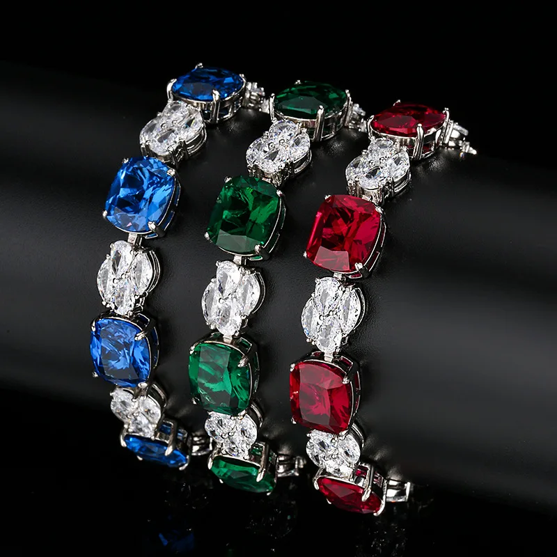 New vintage corundum light luxury full diamond bracelet, high-end bracelet with 10*12 main stone
New vintage corundum light luxury full diamond bracelet, high-end bracelet with 10*12 main stone
