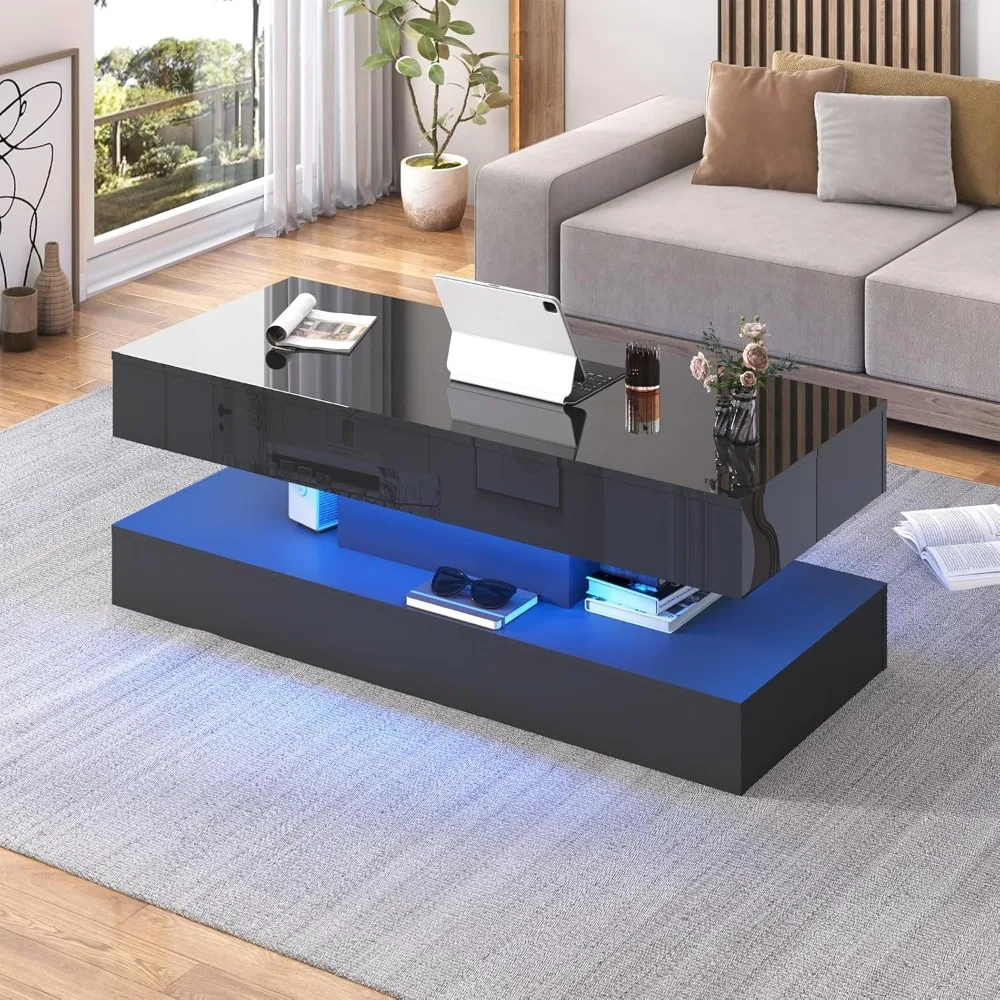 47.3IN High Glossy LED Coffee Table, Modern Coffee Table, Living Room Tables, Large Living Room Furniture, APP LED Lights
47.3IN High Glossy LED Coffee Table, Modern Coffee Table, Living Room Tables, Large Living Room Furniture, APP LED Lights
