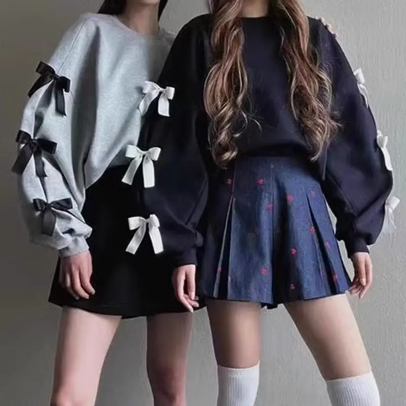 Chic Sweet College Style round Neck 3D Knot Loose Long Sleeve Sweatshirt Women's Fashion Comfortable Versatile Hoodie
Chic Sweet College Style round Neck 3D Knot Loose Long Sleeve Sweatshirt Women's Fashion Comfortable Versatile Hoodie